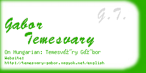 gabor temesvary business card